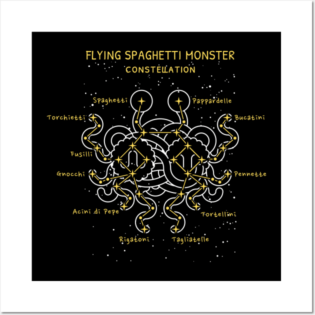 Flying Spaghetti Monster Constellation Wall Art by ShirtBricks